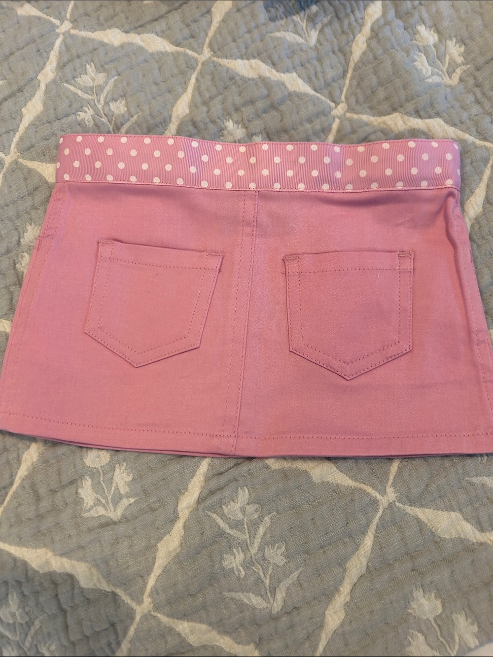 Adorable Brown Knit Cardigan with Pink Skirt Set - Picture 5 of 8